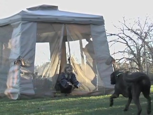 13' Paradise Gazebo Tan - image 6 from the video