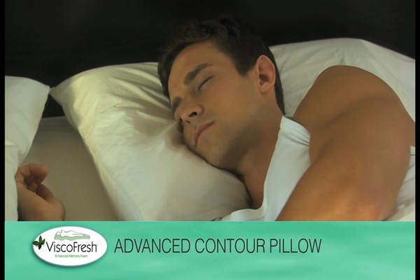 Sleep Studio® Advanced Contour Memory Foam Pillow - image 2 from the video