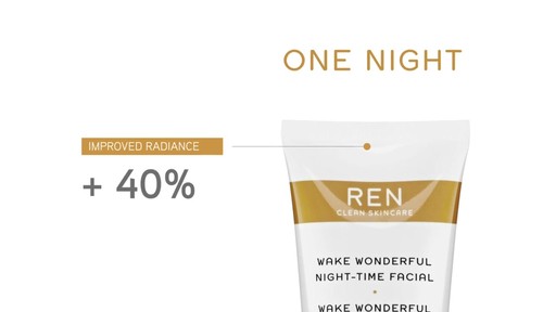 How to Wake Wonderful with Ren's Night-Time Facial - image 8 from the video