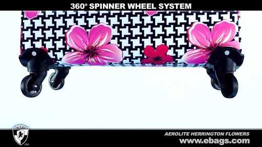 Heys USA Aerolite Herrington Flowers 3 Piece Hybrid Spinner Set  - image 4 from the video