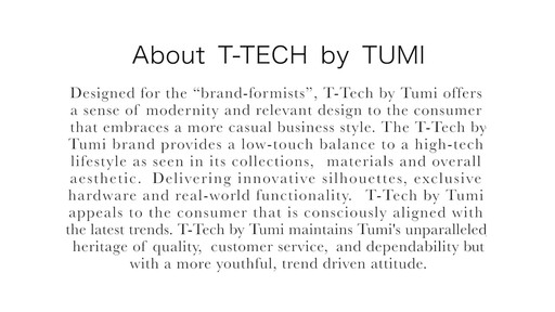 T-Tech by Tumi Travel Accessories - image 10 from the video