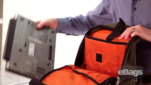 Organized laptop backpack. eTech 2.0 Downloader Laptop Backpack. - image 7 from the video