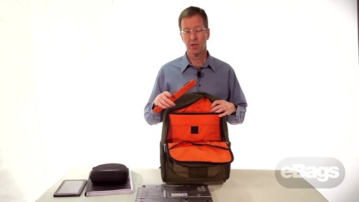 Organized laptop backpack. eTech 2.0 Downloader Laptop Backpack. - image 8 from the video