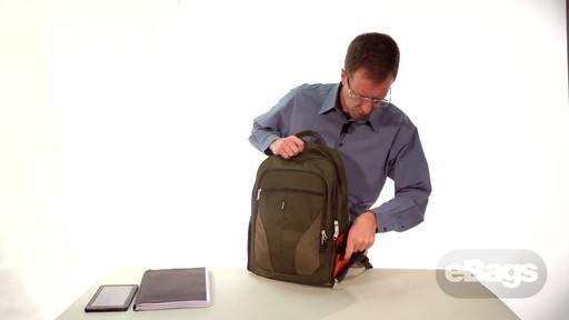 Organized laptop backpack. eTech 2.0 Downloader Laptop Backpack. - image 9 from the video