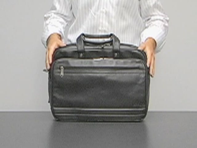 eBags Deluxe Full-Grain Leather Laptop Brief - image 1 from the video