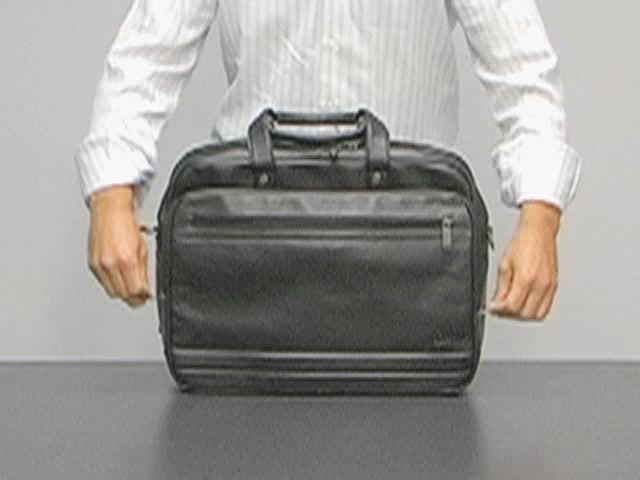 eBags Deluxe Full-Grain Leather Laptop Brief - image 2 from the video