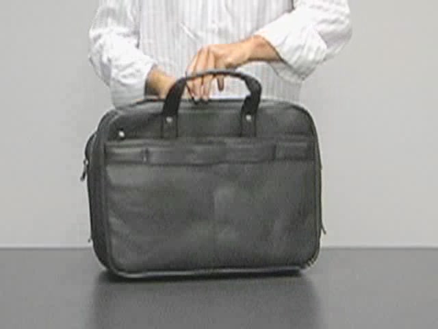 eBags Deluxe Full-Grain Leather Laptop Brief - image 6 from the video