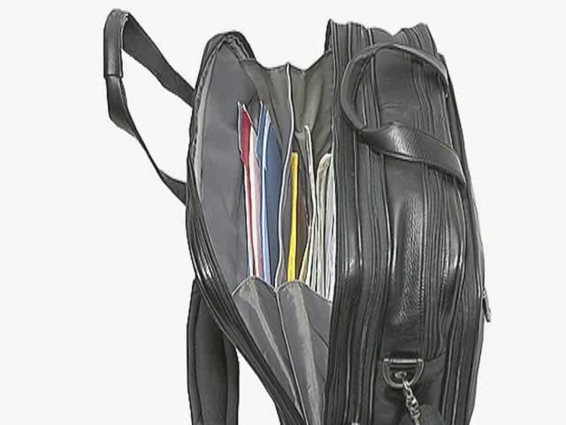 eBags Deluxe Full-Grain Leather Laptop Brief - image 7 from the video