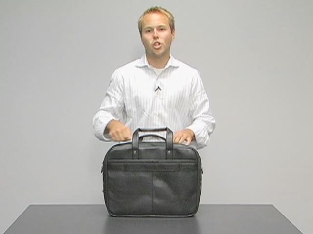 eBags Deluxe Full-Grain Leather Laptop Brief - image 9 from the video