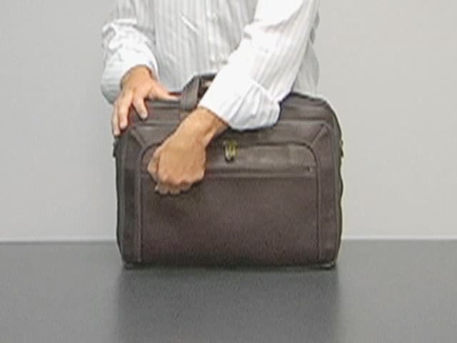 eBags Laptop Collection Colombian Leather Deluxe Laptop Brief - image 1 from the video