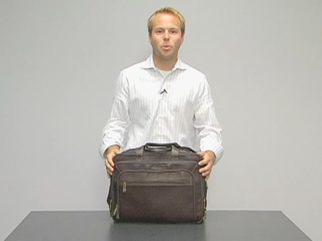 eBags Laptop Collection Colombian Leather Deluxe Laptop Brief - image 10 from the video