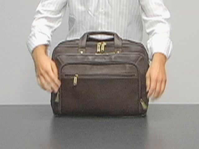 eBags Laptop Collection Colombian Leather Deluxe Laptop Brief - image 2 from the video