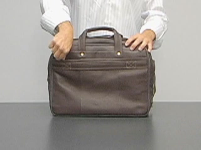 eBags Laptop Collection Colombian Leather Deluxe Laptop Brief - image 7 from the video